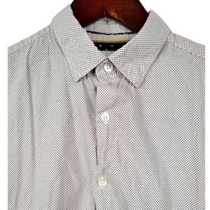 Cactus Man‎ Ricky Singh Mens Short Sleeve Button Down Shirt Medium Slim Fit